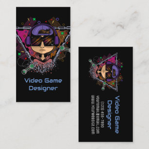Tarjeta De Visita Diseñador de videojuegos de Gamer Boy
