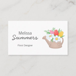 Tarjeta De Visita Diseñador del arreglo floral de la regadera