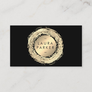 Tarjeta De Visita Diseñador elegante elegante del falso del oro