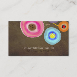 Tarjeta De Visita Diseñador Floral de acuarela