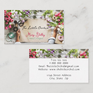 Tarjeta De Visita Diseñador floral de flores de corte fresco