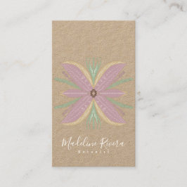 Tarjeta De Visita Diseñador Floral de Floristería de Botánica Kraft