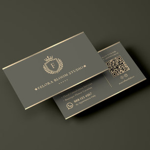 Tarjeta De Visita Diseñador floral de lujo Evento Florista Cresta Ol