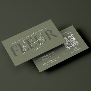 Tarjeta De Visita Diseñador floral de lujo Sage Florist