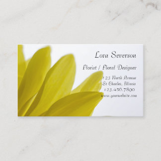 Tarjeta De Visita Diseñador floral de Petales amarillos