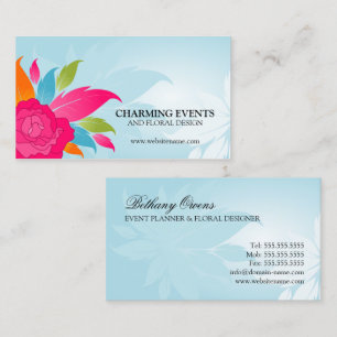 Tarjeta De Visita Diseñador floral del planificador de eventos