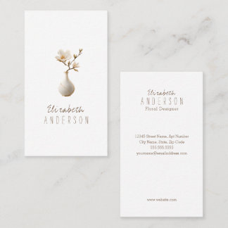 Tarjeta De Visita Diseñador floral elegante