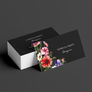Tarjeta De Visita Diseñador Floral Moderno Elegante