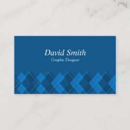 Tarjeta De Visita Diseñador gráfico clásico de Blue White Profession