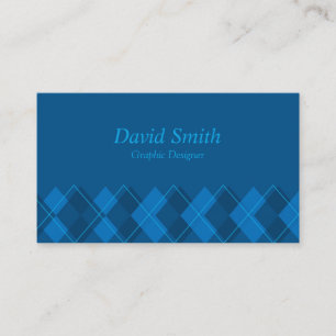 Tarjeta De Visita Diseñador gráfico clásico profesional azul