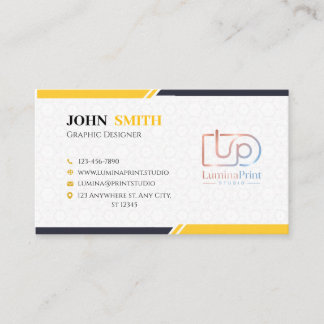 Tarjeta De Visita Diseñador Gráfico Corporativo Moderno Logo Persona