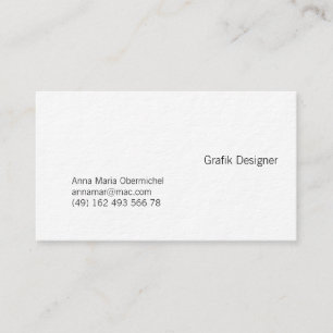 Tarjeta De Visita Diseñador gráfico Tipografía fácil