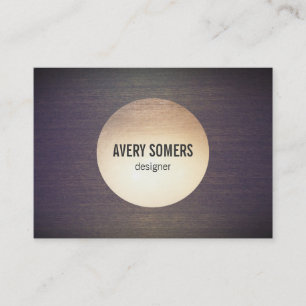 Tarjeta De Visita Diseñador Guay Gold Circle Emblem Wood