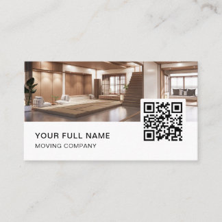 Tarjeta De Visita Diseñador interior Código QR Logotipo de medios so