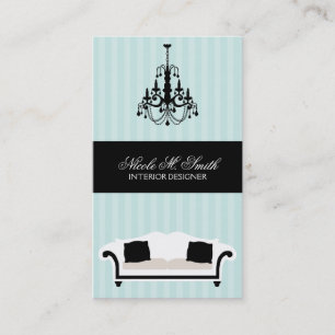 Tarjeta De Visita Diseñador interior de decoración elegante