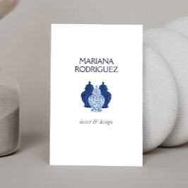 Tarjeta De Visita Diseñador interior elegante de cerámica de jengibr