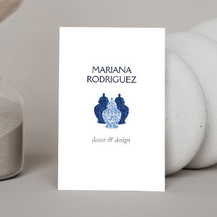 Tarjeta De Visita Diseñador interior elegante de cerámica de jengibr