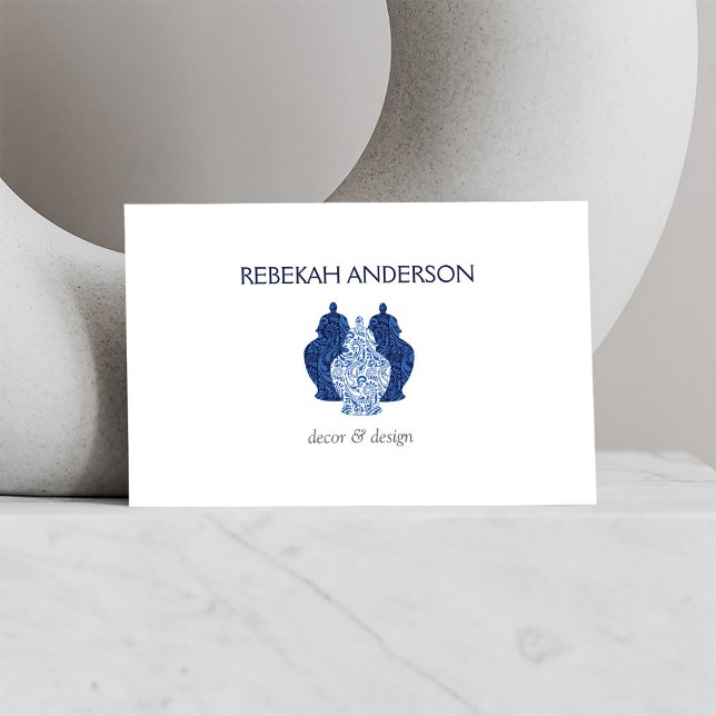 Tarjeta De Visita Diseñador interior elegante de cerámica de jengibr (Subido por el creador)