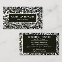 Diseñador interior elegante Patrón blanco y negro