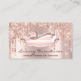Tarjeta De Visita Diseñador interior Mobiliario de lujo Rosa Sofá do