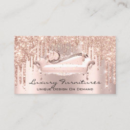 Tarjeta De Visita Diseñador interior Mobiliario único Rosa Sofa Lux