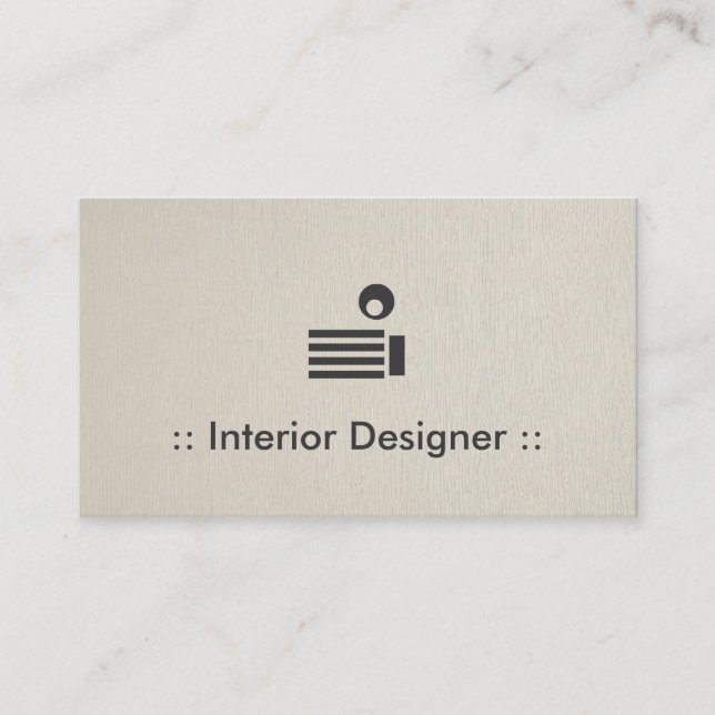 Tarjeta De Visita Diseñador interior Profesional simple y elegante (Anverso)