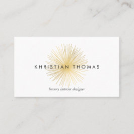Tarjeta De Visita Diseñador lujoso y moderno estilo lujoso Gold Sput