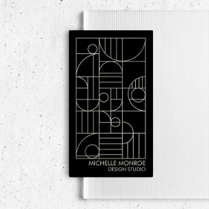 Tarjeta De Visita Diseñador moderno de diseño geométrico Art Deco gr