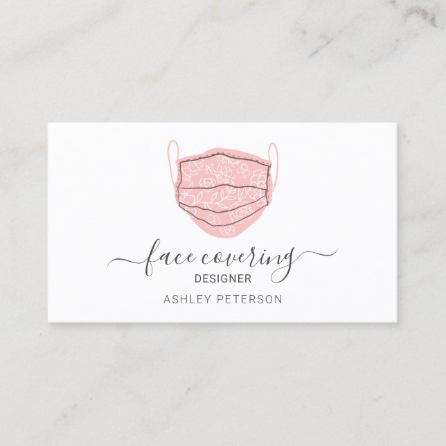 Tarjeta De Visita Diseñador moderno editable de recubrimiento facial (Anverso)