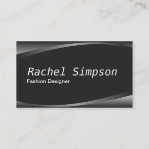 Tarjeta De Visita Diseñador moderno negro y gris