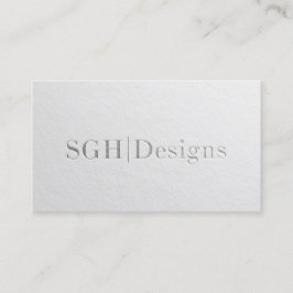 Tarjeta De Visita Diseñador moderno Texto Grabado en relieve mínimo 