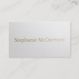 Tarjeta De Visita Diseñador moderno Texto mínimo en blanco y Grabado