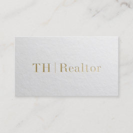 Tarjeta De Visita Diseñador moderno Texto mínimo en blanco y Grabado