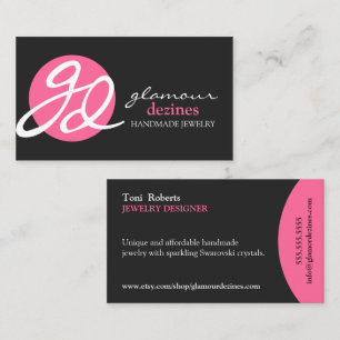 Tarjeta De Visita Diseñador moderno y elegante de la joyería