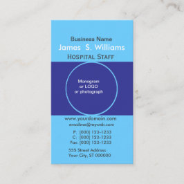 Tarjeta De Visita Diseñador nervioso profundamente azul único del