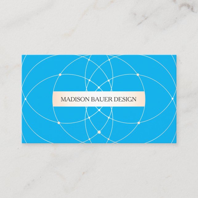 Tarjeta De Visita Diseñador profesional de cobalto azul (Anverso)