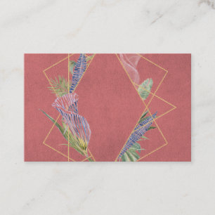 Tarjeta De Visita Diseñador Sangria Floral Leaf