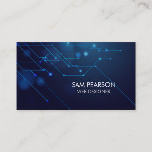 Tarjeta De Visita Diseñador Web Circuitos de Internet