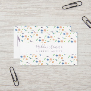Tarjeta De Visita Diseñadora de eventos botánicos de flores silvestr