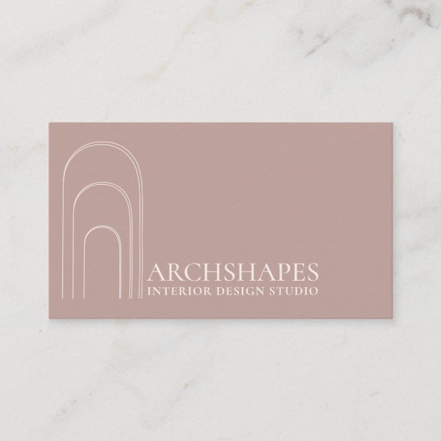 Tarjeta De Visita Diseñadora de interiores de geometría de arquitect (Anverso)