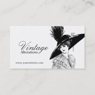 Tarjeta De Visita Diseñadora de Moda Vintage Sastra de Alteraciones