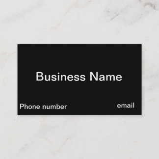 Tarjeta De Visita Diseñe su propio Businesscards negro