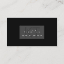 Tarjeta De Visita diseñe su propio estándar negro profesional modern