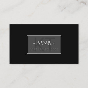 Tarjeta De Visita diseñe su propio estándar negro profesional modern