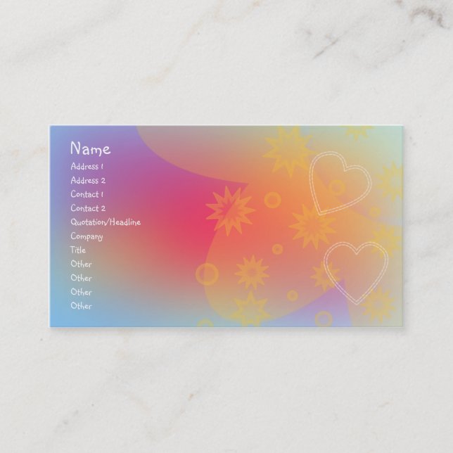 Tarjeta De Visita Diseño abstracto (Anverso)