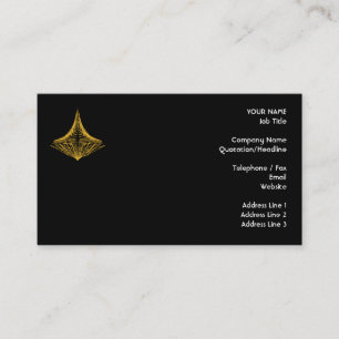 Tarjeta De Visita Diseño abstracto, ardientemente ámbar y negro