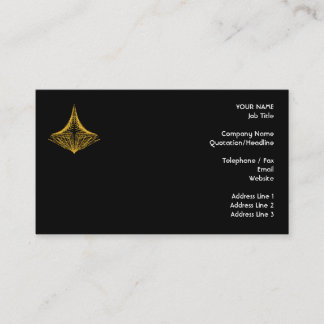 Tarjeta De Visita Diseño abstracto, ardientemente ámbar y negro