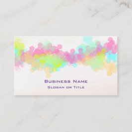 Tarjeta De Visita Diseño abstracto colorido de manchas de agua