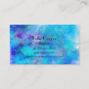 Tarjeta De Visita Diseño abstracto de Icy Blue