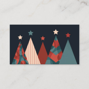 Tarjeta De Visita Diseño abstracto de pino de navidad Feliz